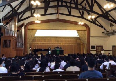 活水女子大学での礼拝