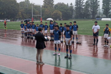 中学ラグビー部　所属する大連合がU14（2年生以下）で東京都準優勝！