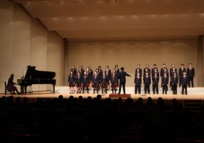 中1学年準優勝：Ｄ組　自由曲『未来へのステップ』